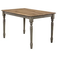 Casual 47" Two-Tone Leg Table