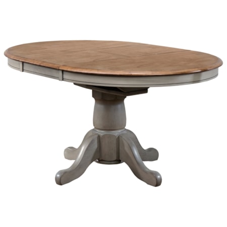 42" Pedestal Table with Leaf