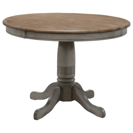 42" Pedestal Table with Leaf
