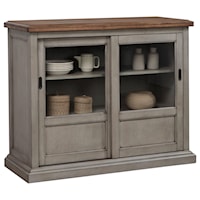 Farmhouse 45" Sideboard with Sliding Glass Doors