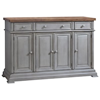 Farmhouse 58" Sideboard with 3 Full-Extension Drawers