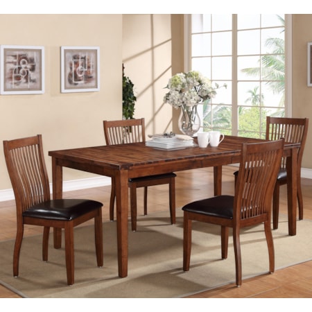 WinnersOnly Broadway 5 PC Pedestal Table Set WinnersOnly Broadway 5 PC Pedestal Table Set