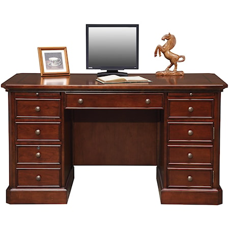 57" Double Pedestal Desk