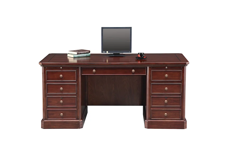 Canyon Ridge 68" Double Pedestal Desk by Winners Only at Conlin's Furniture