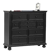 Cottage-Style Youth Tall 9-Drawer Dresser with Felt-Lined Drawers