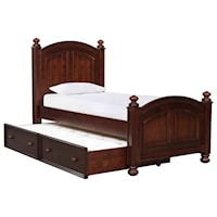 Transitional Panel Twin Bed with Trundle