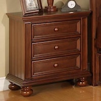 Cottage-Style 3-Drawer Nightstand