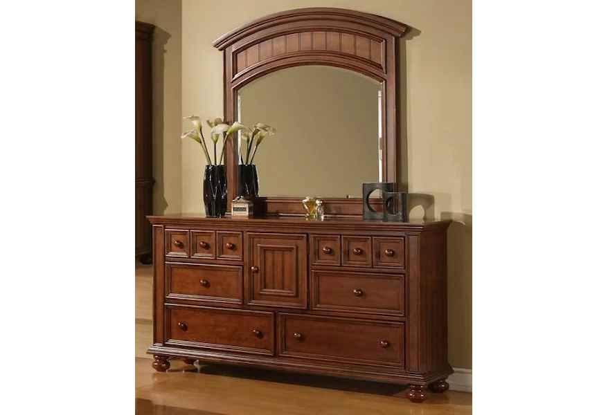 Cape Cod  6-Drawer Dresser and Mirror Combo by Winners Only at Conlin's Furniture