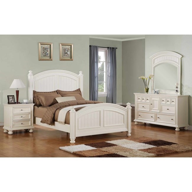 Winners Only Cape Cod BP1001KN2 Transitional Panel King Bed with Bun ...