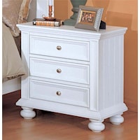 Cottage-Style 3-Drawer Nightstand