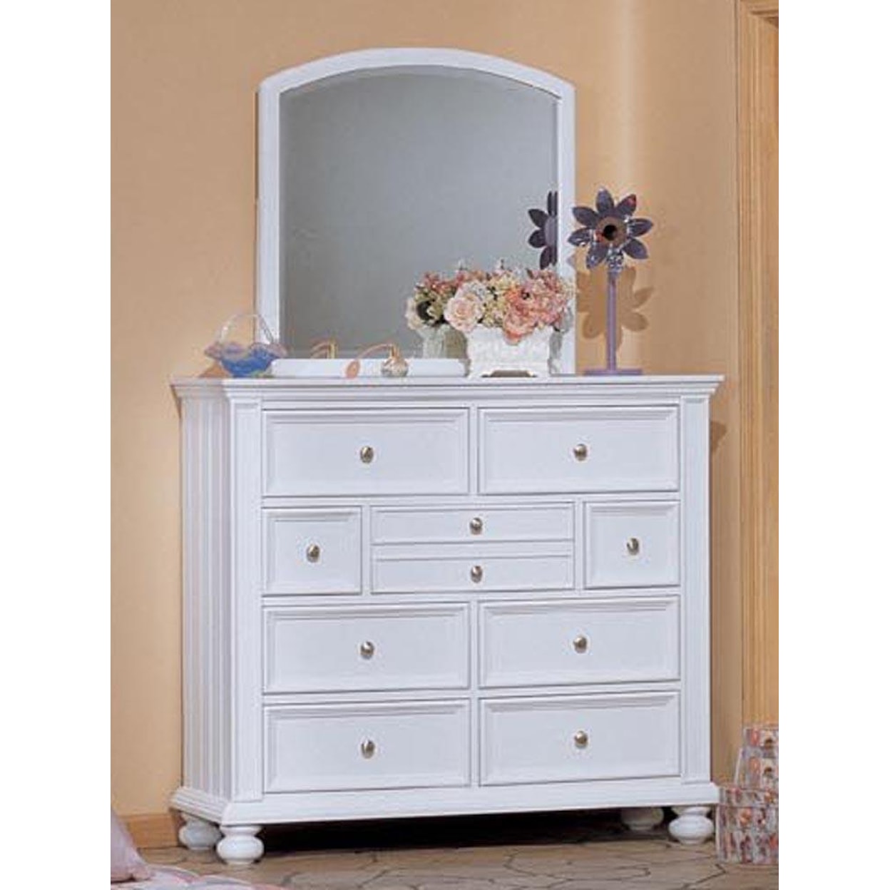 Winners Only Cape Cod Youth Tall Dresser and Mirror Combo