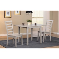Dining Set with Dropleaf Table and Ladderback Chairs