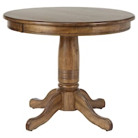 Rustic 36" Round Pedestal Table