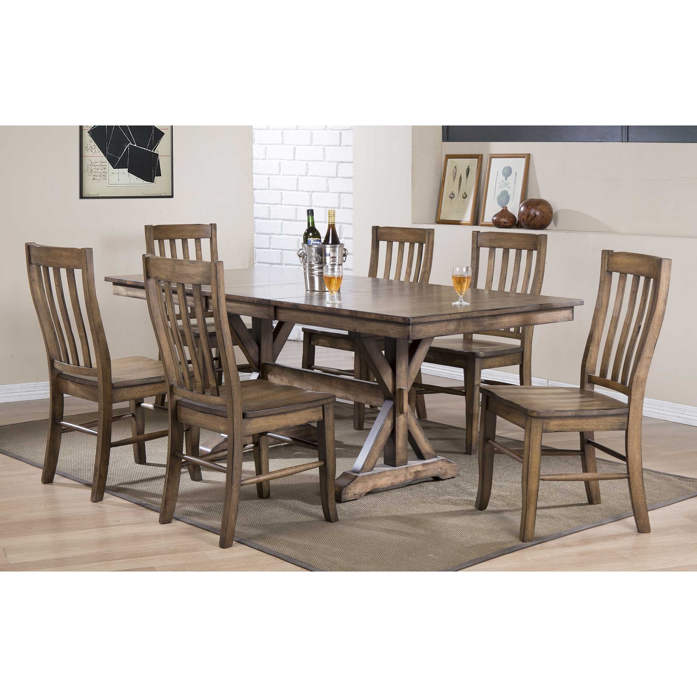 Dining table set for 8 with leaf sale
