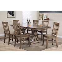 Rustic 60" Rectangular Table with 18" Butterfly Leaf