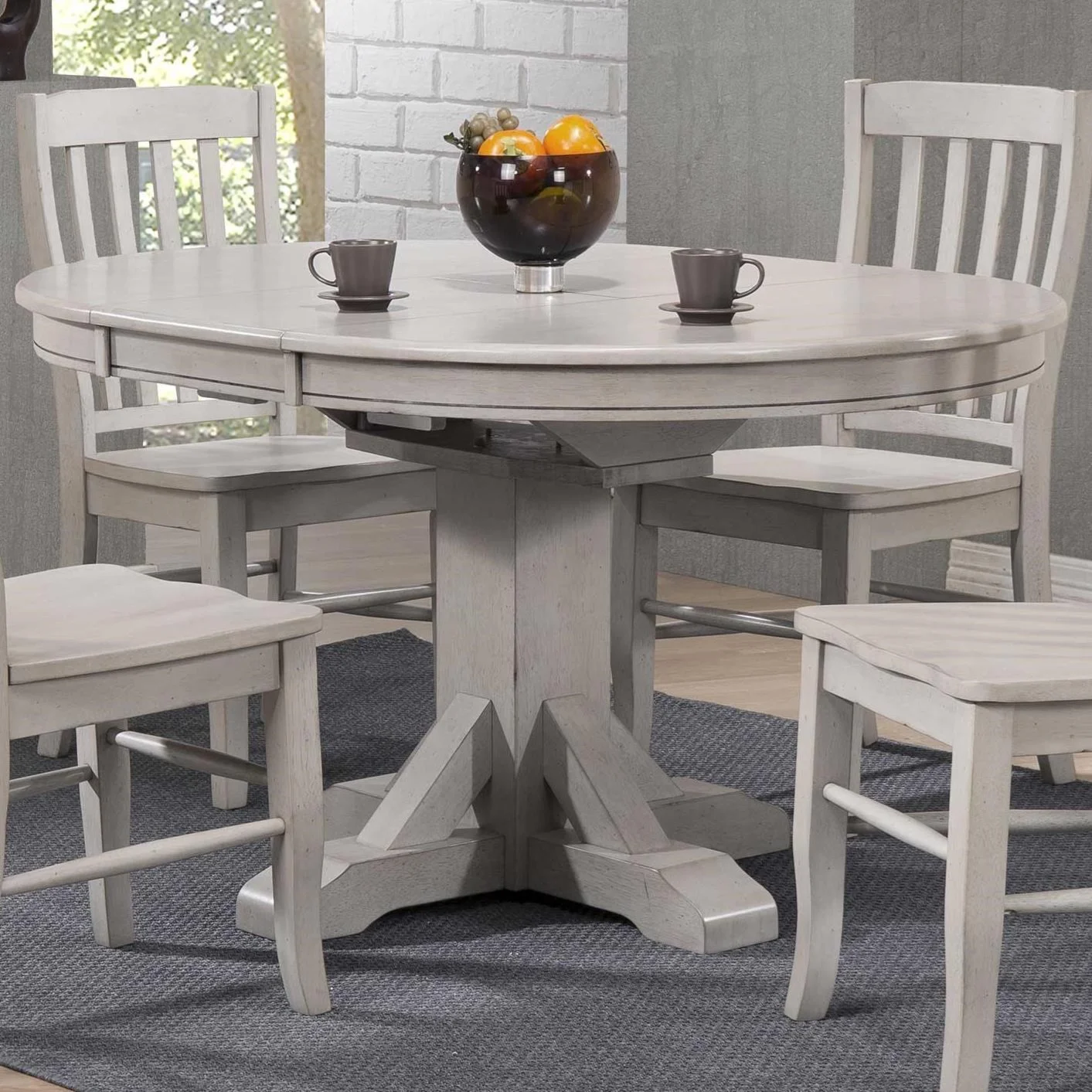Rustic Butterfly Leaf Table Sets, Self Storing Leafs