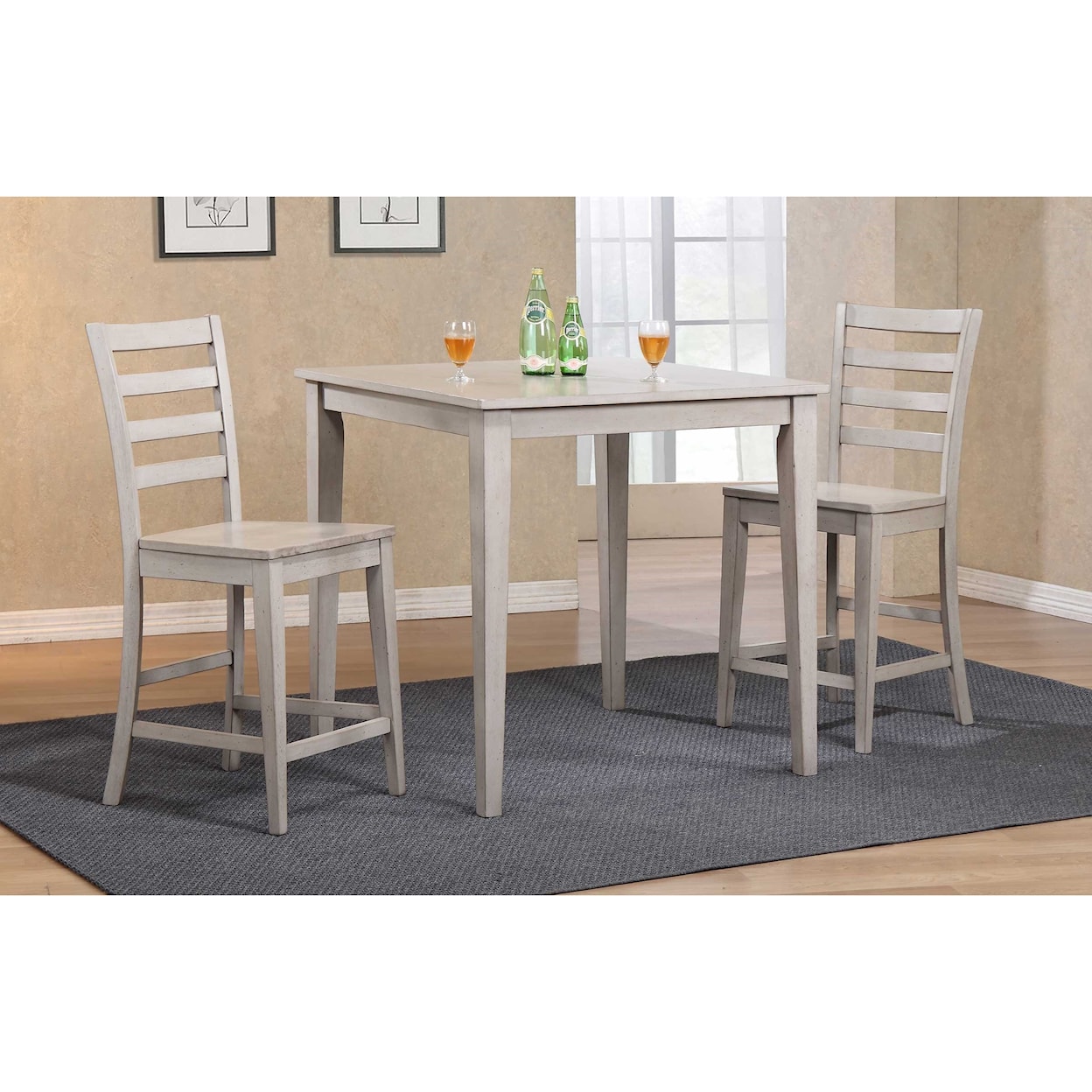 Winners Only Carmel 3-Piece Counter Height Dining Set
