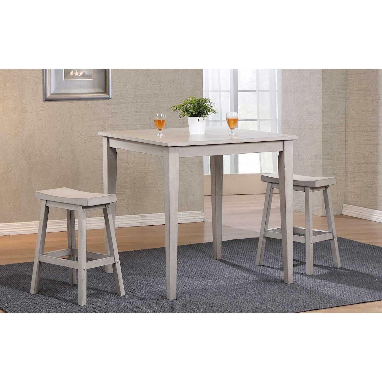 Winners Only Carmel 3-Piece Counter-Height Dining Set