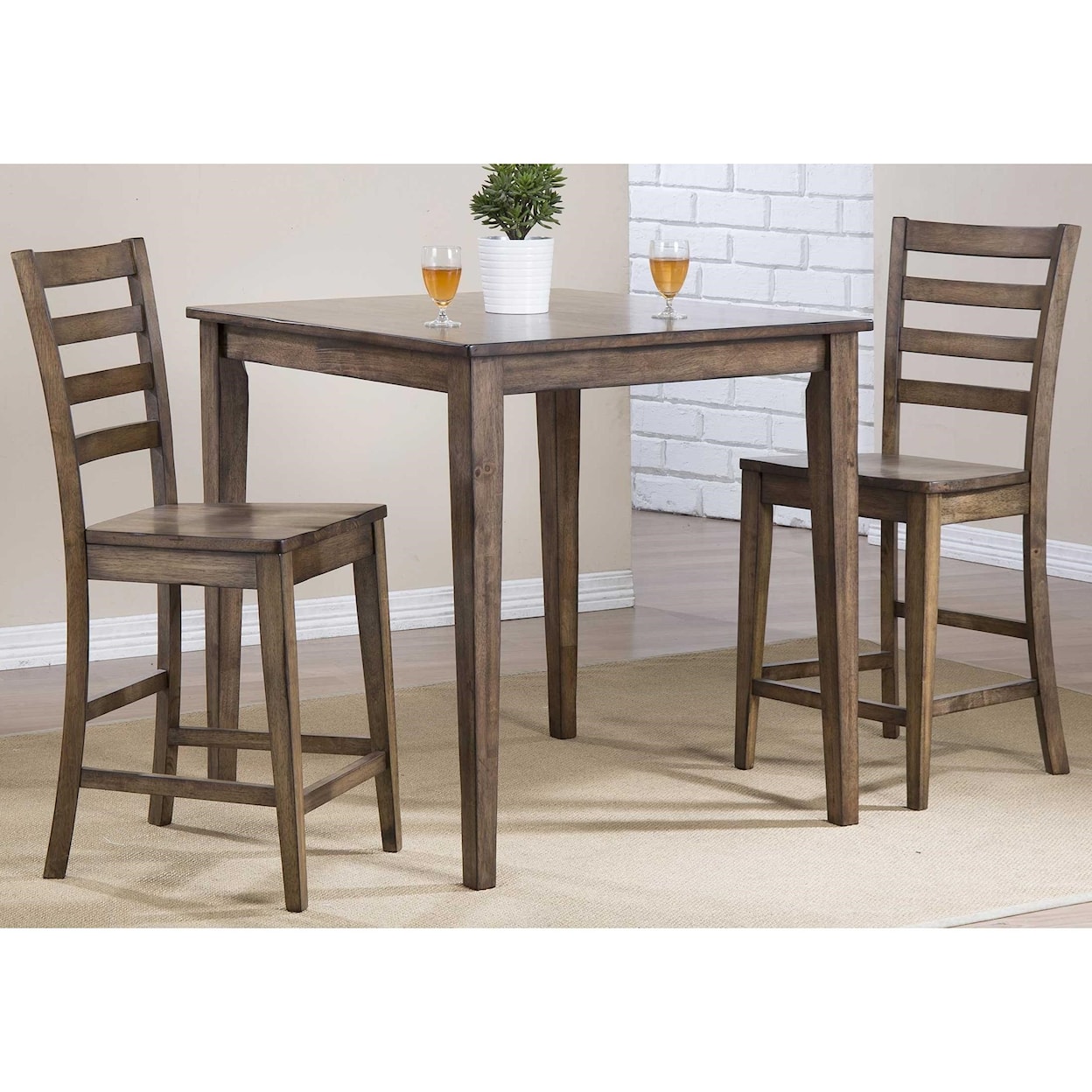 Winners Only Carmel 3-Piece Counter-Height Dining Set