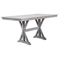 Rustic 78" Counter Height Dining Table with Butterfly Leaf