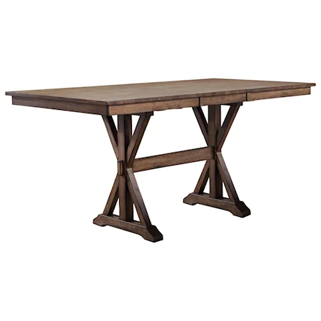 Rustic 78" Counter-Height Dining Table with Butterfly Leaf