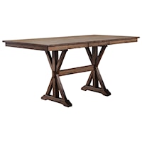 Rustic 78" Counter-Height Dining Table with Butterfly Leaf