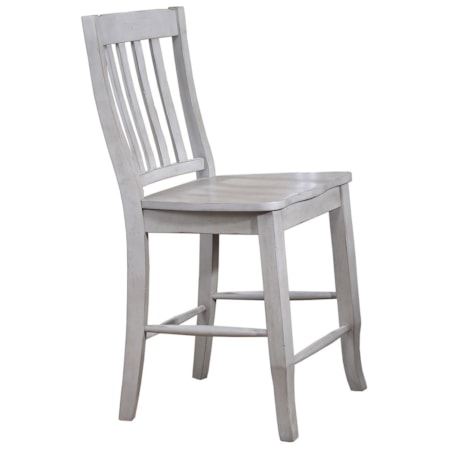 24" Rake Back Barstool