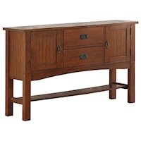 Mission-Style 54" Sideboard with Adjustable Shelving