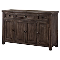 Transitional 58" Sideboard with Felt-Lined Drawers