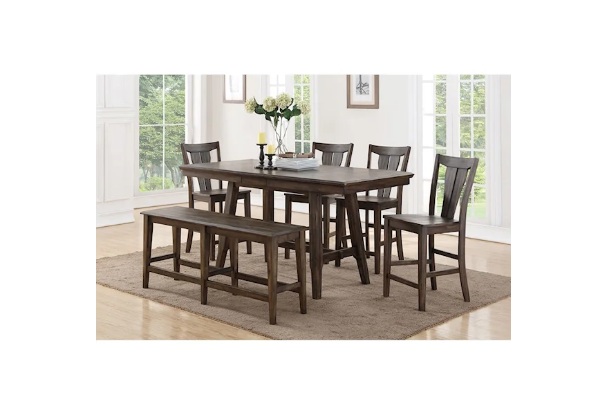 Daphne Counter Height Dining Table Set With Bench by Winners Only at Conlin's Furniture