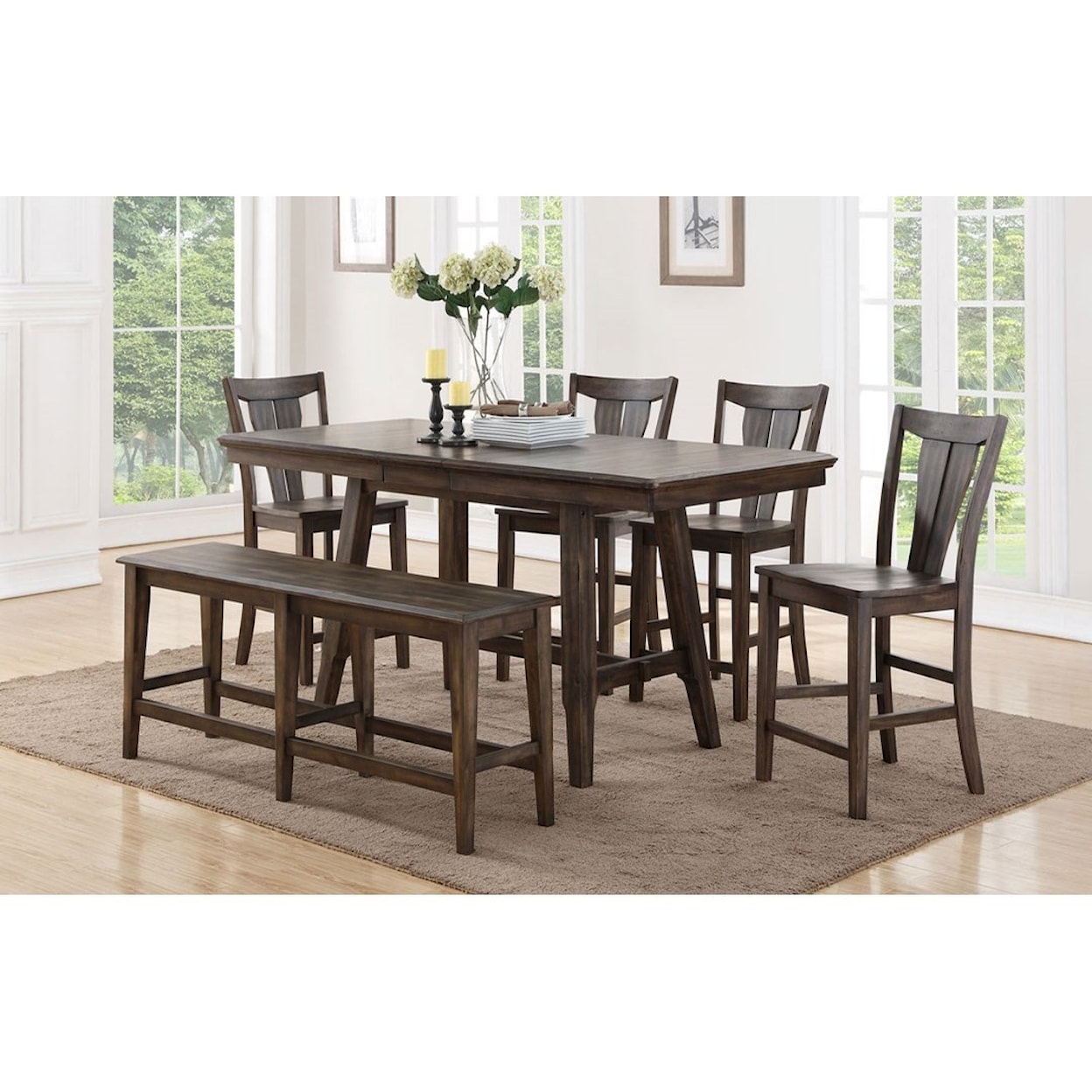 Winners Only Daphne 6-Piece Counter-Height Dining Set