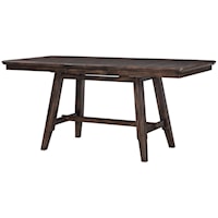 Transitional 78" Solid Birch Counter Height Table with 12" Removable Leaf