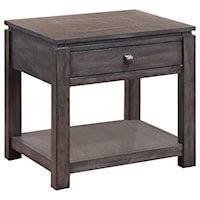 Casual Contemporary 24" End Table with Shelf