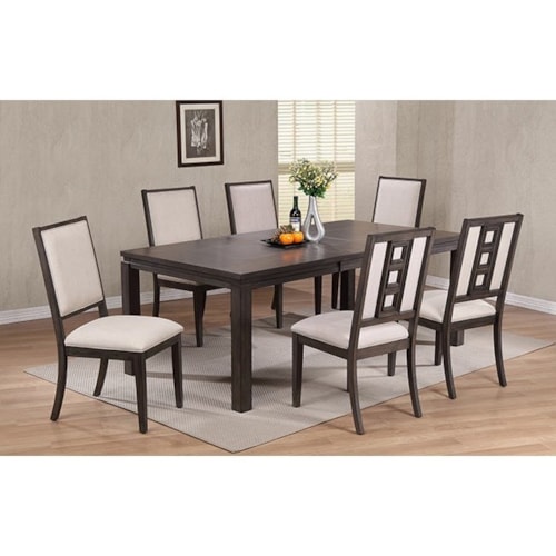 Casual Contemporary 7-Piece Dining Set