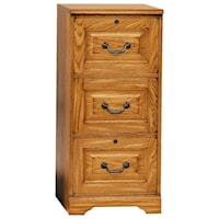 Traditional 3-Drawer File with 2 Locking Drawers