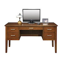 54" Double Pedestal Desk with Legs