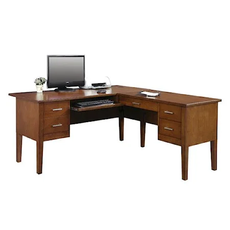 62" L Shape Desk with 40" Return