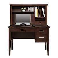 42" Single Pedestal Desk and Hutch