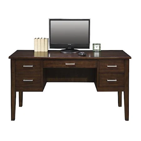 54" Double Pedestal Desk with Legs