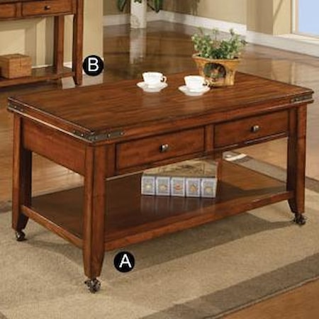 50" Coffee Table with Casters
