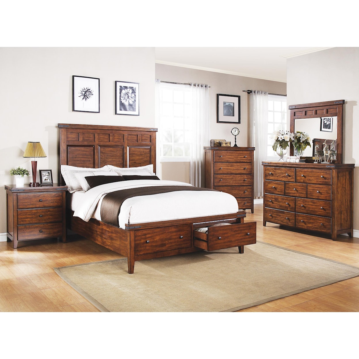 Winners Only Mango Queen Panel Storage Bed