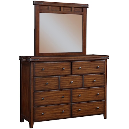 9-Drawer Dresser and Mirror Set