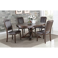 Transitional 5-Piece Dining Set