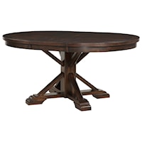 Transitional Pedestal Table with 18" Leaf