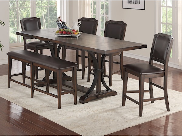 6-Piece Counter-Height Dining Set