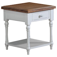 Rustic 20" Rectangular End Table with a Drawer