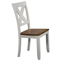 Rustic X-Back Farmhouse Dining Side Chair