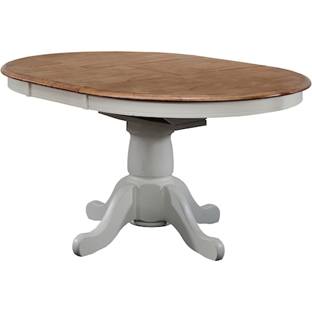 42" Pedestal Table with Leaf