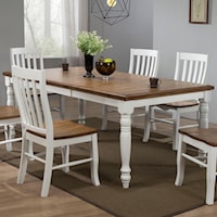 Rustic 78" Dining Table with 18" Butterfly Leaf