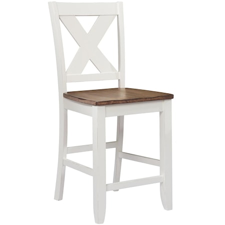 X-Back Counter Height Barstool